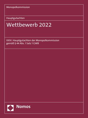 cover image of Hauptgutachten. Wettbewerb 2022